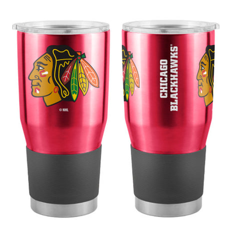 Logo Brands Chicago Blackhawks 30oz Stainless Steel Travel Tumbler Fan Gear NHL Chicago Blackhawks