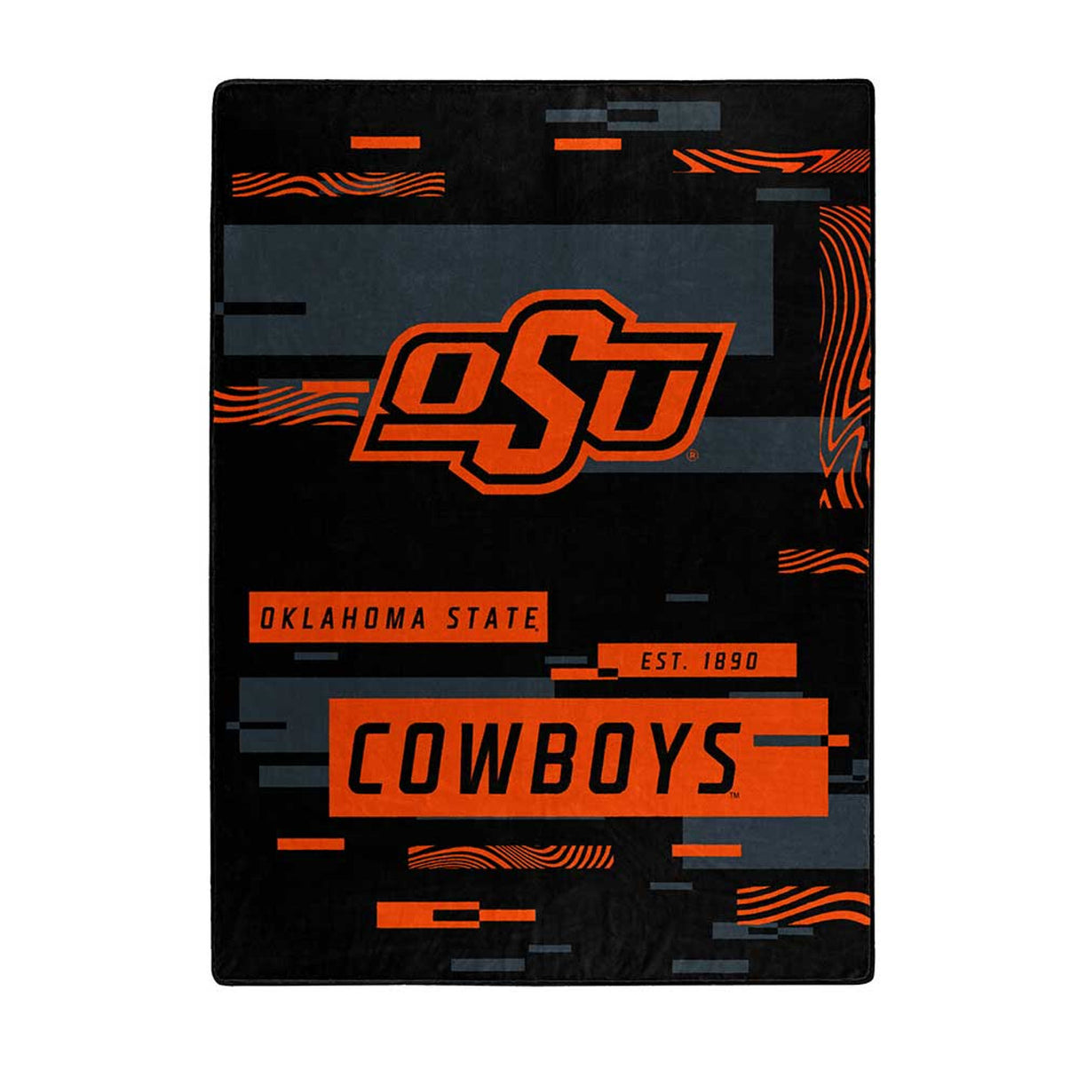 Northwest Company Oklahoma State Cowboys Raschel Digitize Design Blanket 60x80 Fan Gear NCAA Oklahoma State Cowboys