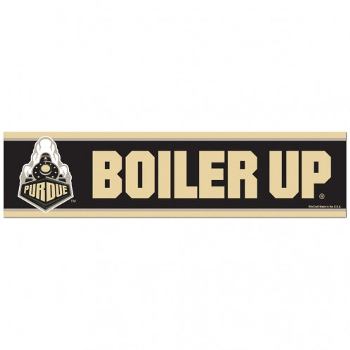 Wincraft Purdue Boilermakers Bumper Strip Style Decal 3x12 Fan Gear NCAA Purdue Boilermakers