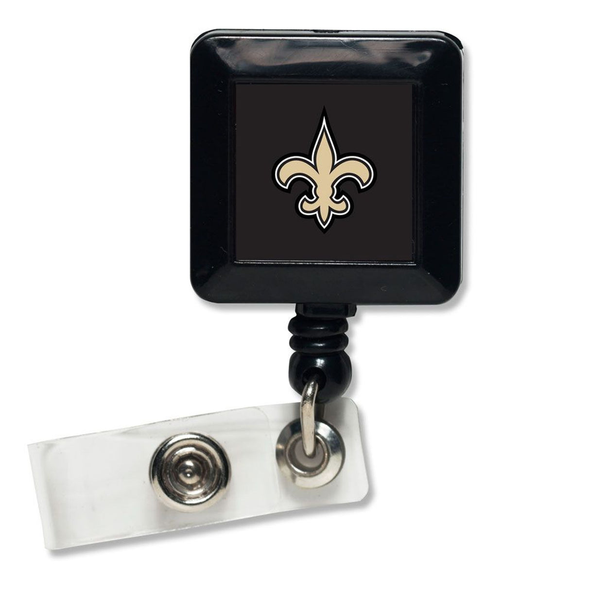 Wincraft New Orleans Saints Retractable Square Badge Holder Fan Gear NFL New Orleans Saints