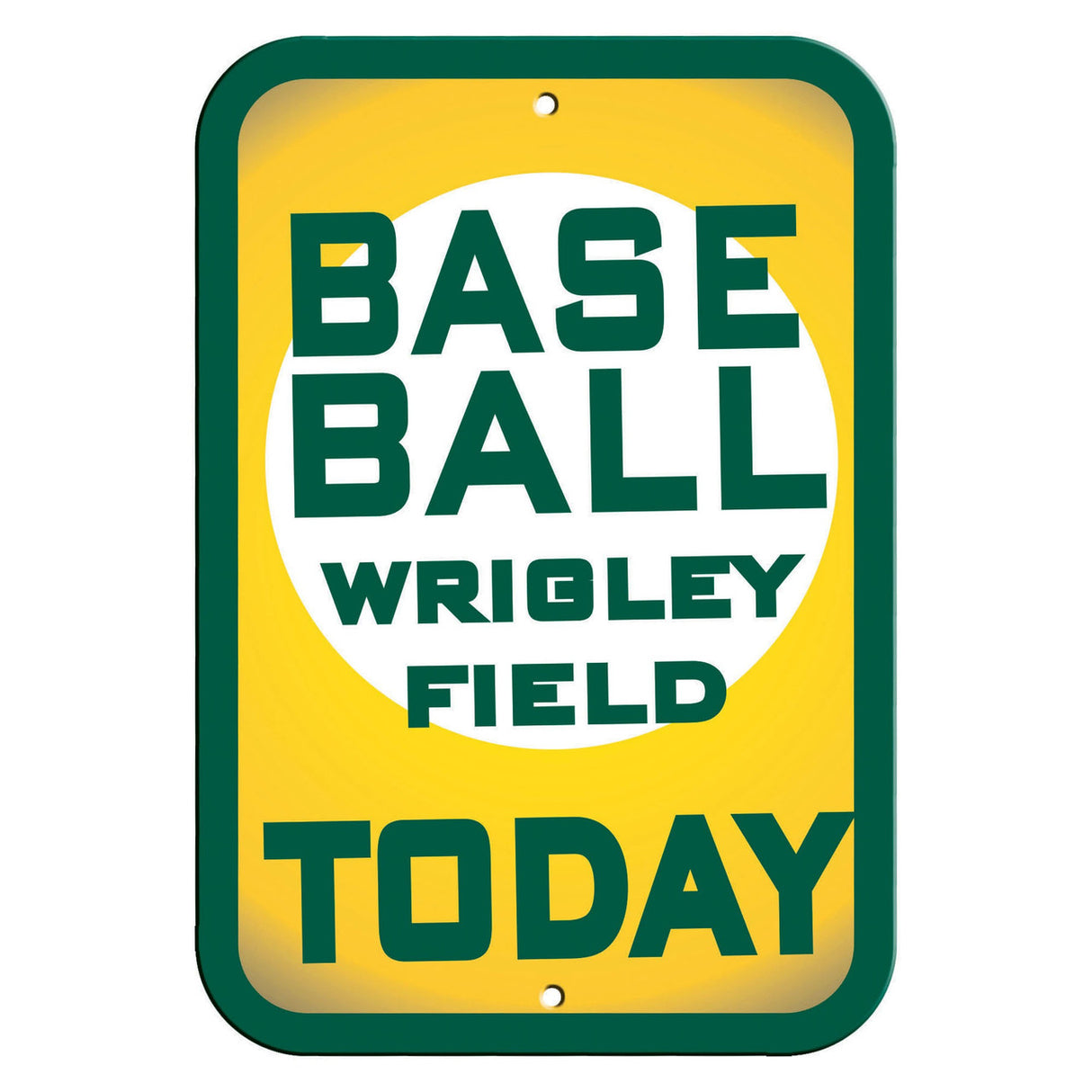 Fremont Die Chicago Cubs Plastic Wrigley Field Baseball Today Design Sign 12x18 Fan Gear MLB Chicago Cubs