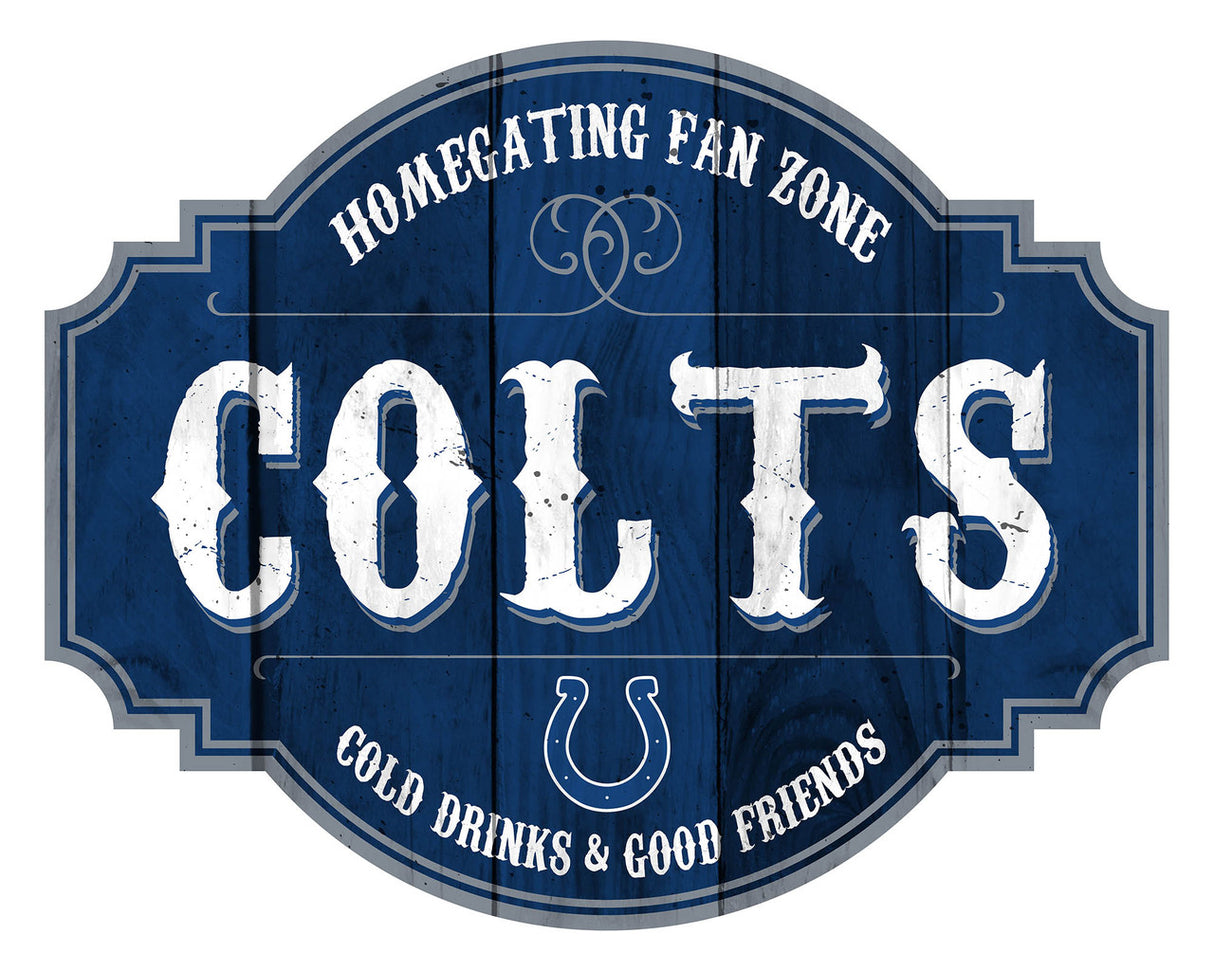 Fan Creations Indianapolis Colts 12 Inch Homegating Tavern Wood Sign Fan Gear NFL Indianapolis Colts