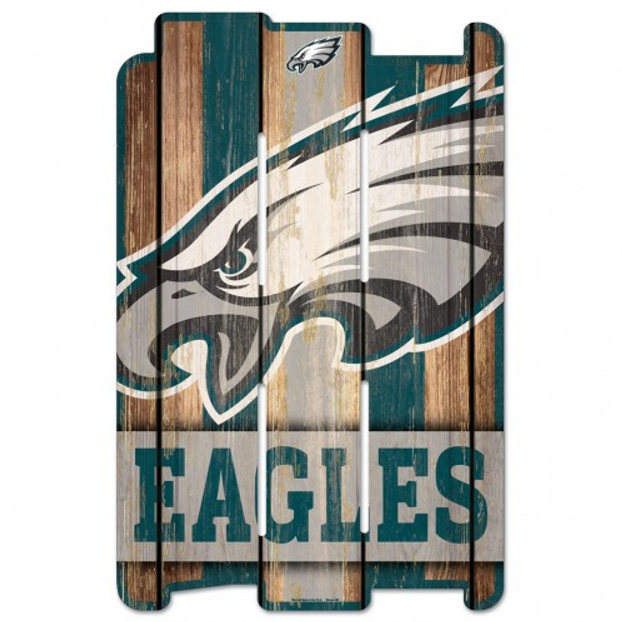 Wincraft Philadelphia Eagles Fence Style Wood Sign 11x17 Fan Gear NFL Philadelphia Eagles