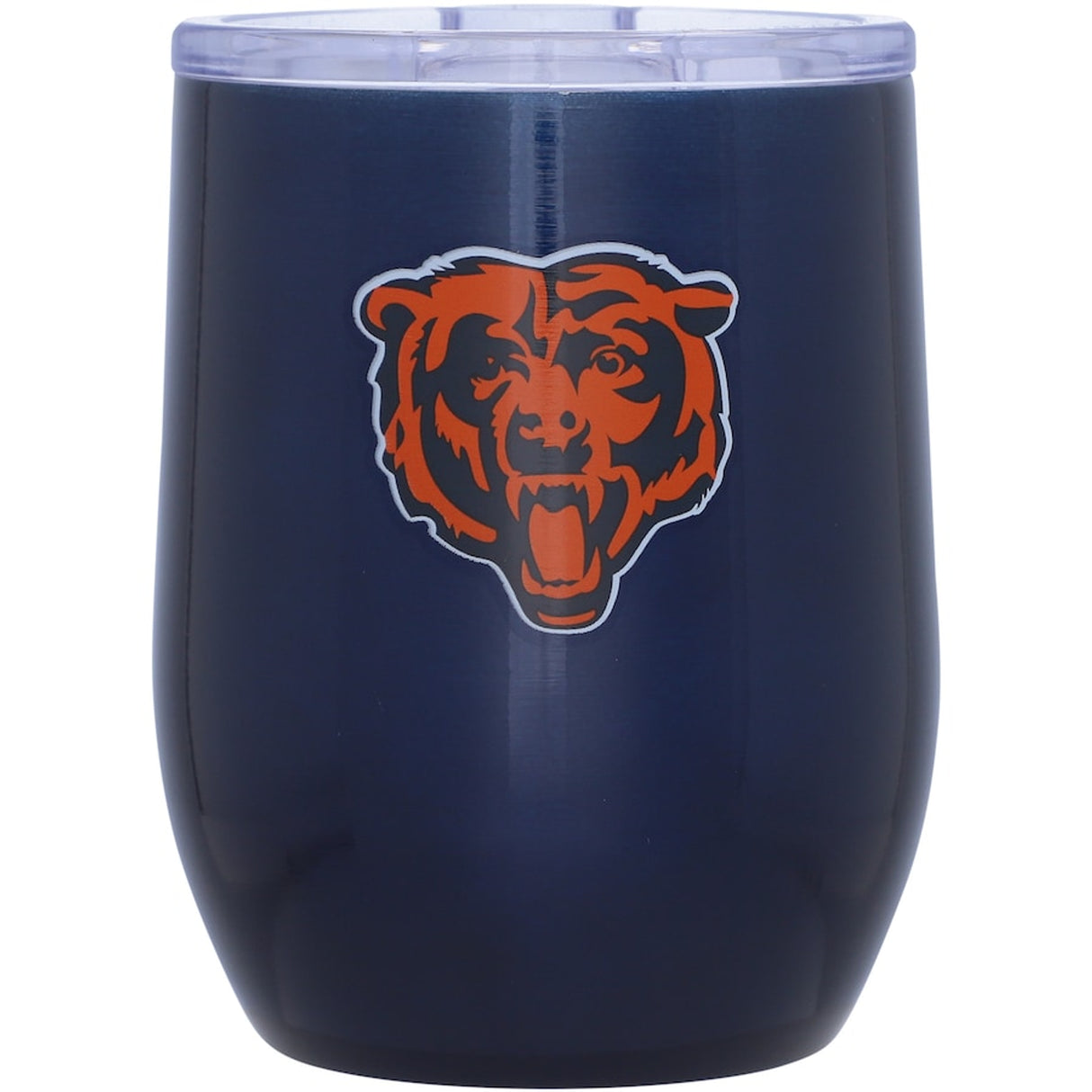 Logo Brands Chicago Bears 16oz Stainless Steel Curved Travel Tumbler Fan Gear NFL Chicago Bears