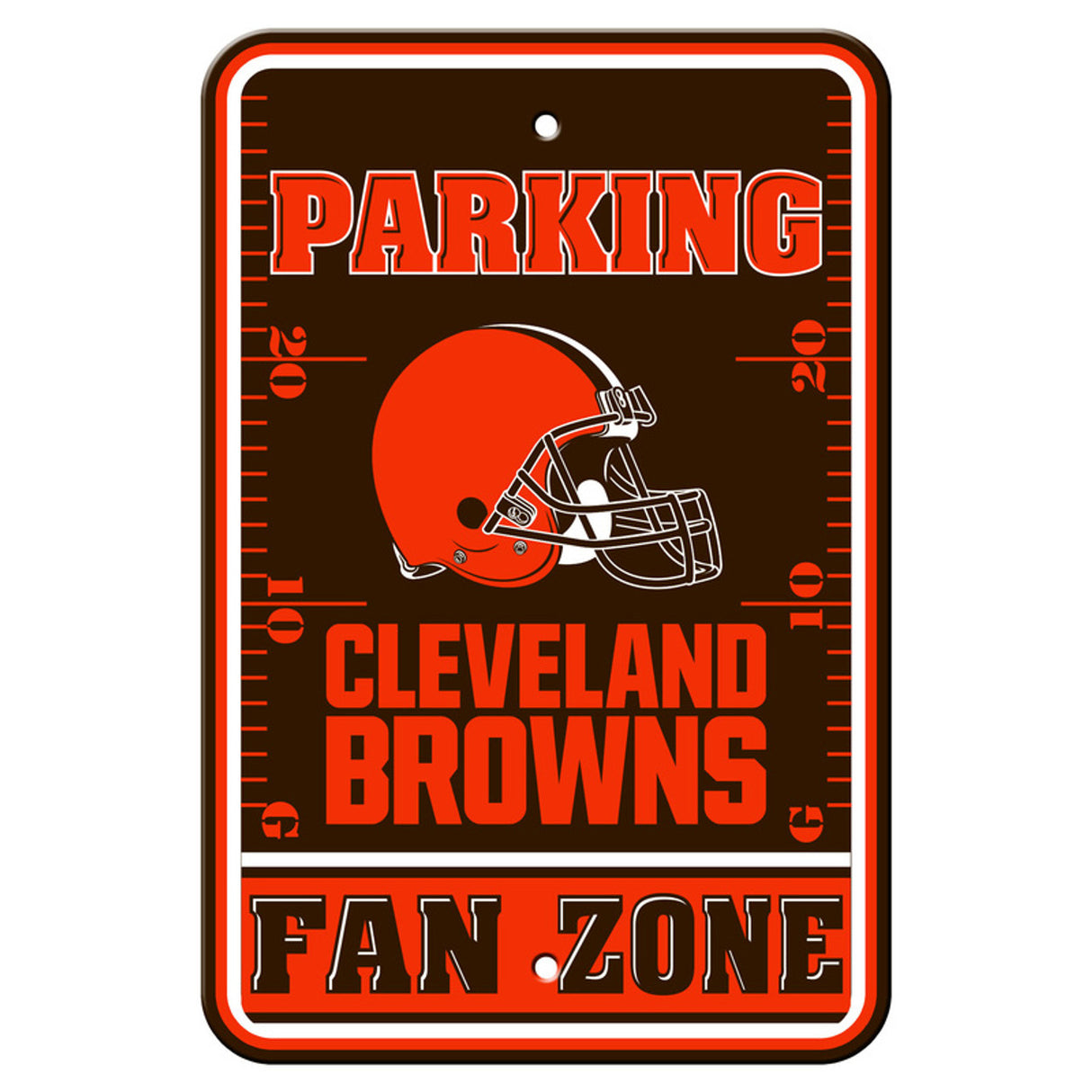 Fremont Die Cleveland Browns Plastic Fan Zone Parking Style Sign 12x18 Fan Gear NFL Cleveland Browns