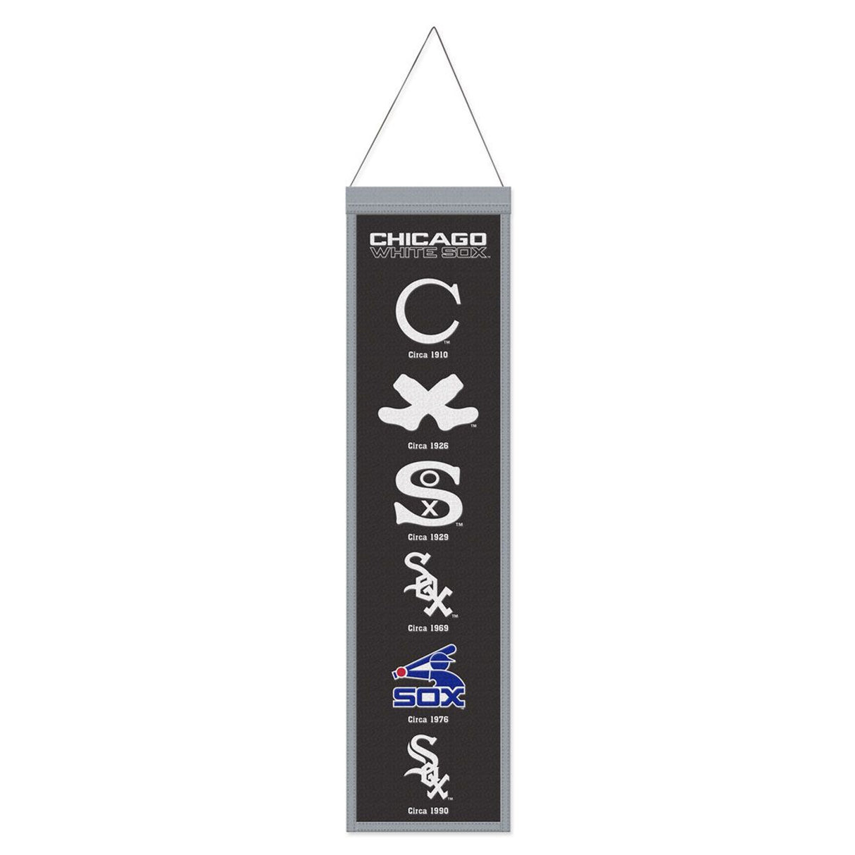 Wincraft Chicago White Sox Heritage Evolution Design Wool Banner 8x32 Fan Gear MLB Chicago White Sox