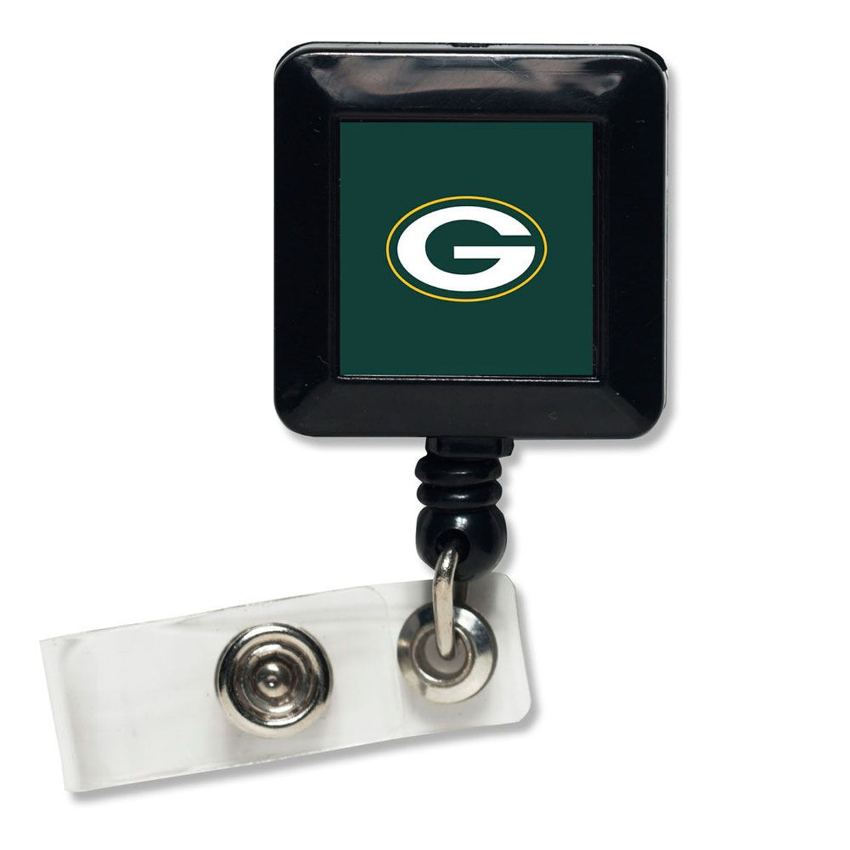 Wincraft Green Bay Packers Retractable Square Badge Holder Fan Gear NFL Green Bay Packers