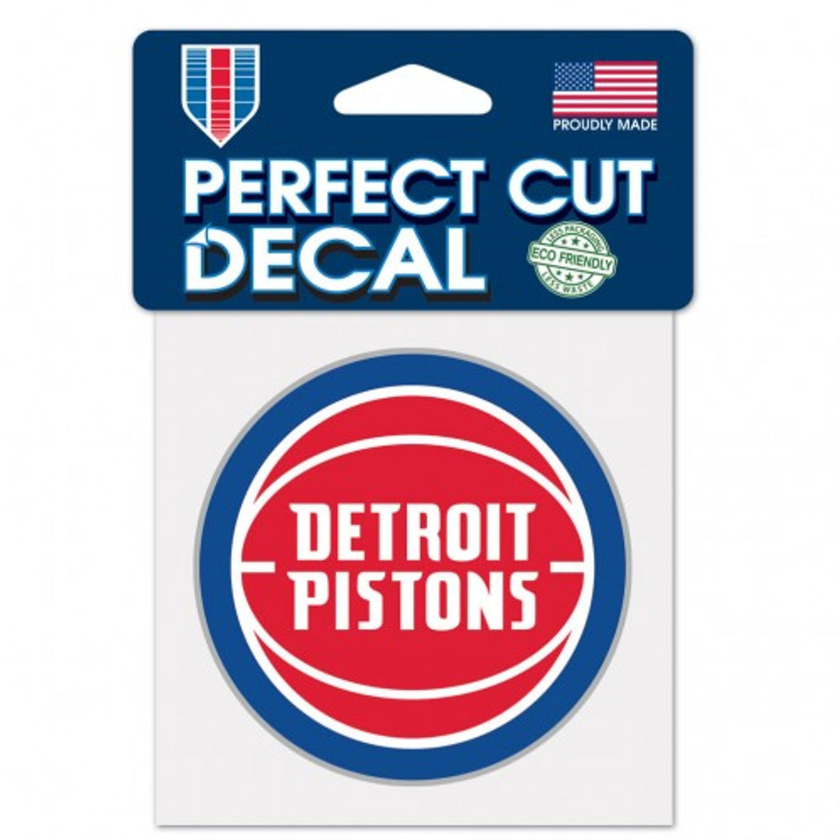 Wincraft Detroit Pistons Decal 4x4 Perfect Cut Color - Special Order Fan Gear NBA Detroit Pistons