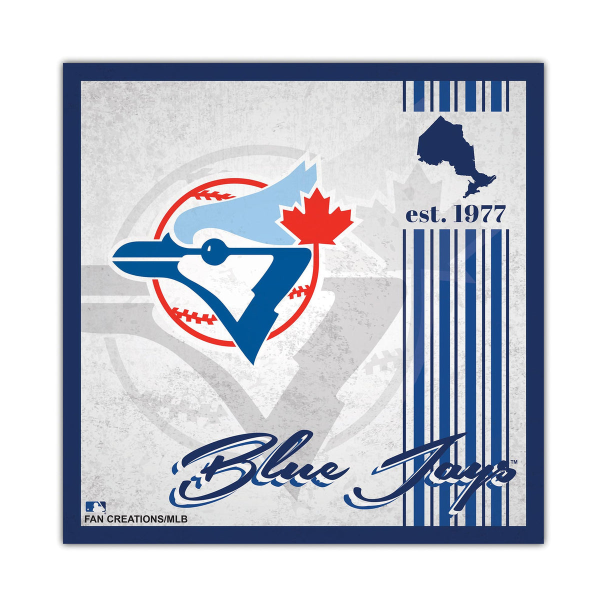 Fan Creations Toronto Blue Jays Album Design Sign Wood 10x10 - Special Order Fan Gear MLB Toronto Blue Jays