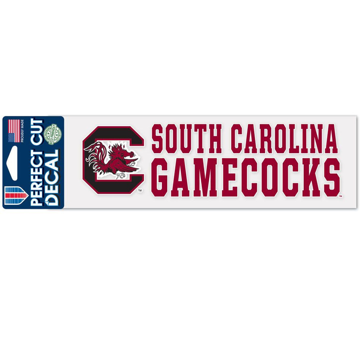Wincraft South Carolina Gamecocks Perfect Cut Color Decal 3x10 Fan Gear NCAA South Carolina Gamecocks