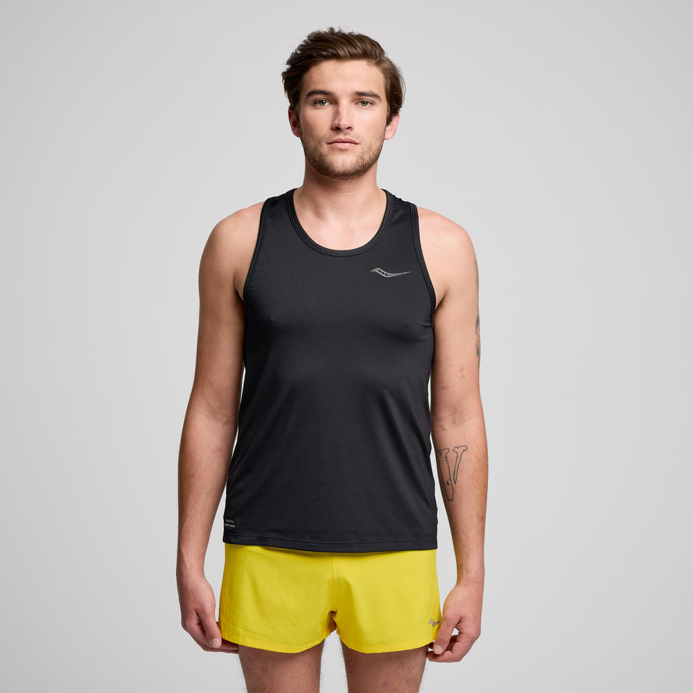 Saucony Men's Stopwatch Singlet SAM800375 Mens Apparel Shirts & Tops