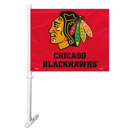 Fremont Die Chicago Blackhawks Car Flag - Special Order Fan Gear NHL Chicago Blackhawks