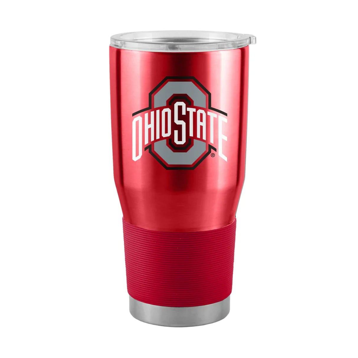 Logo Brands Ohio State Buckeyes 30oz Stainless Steel Travel Tumbler Fan Gear NCAA Ohio State Buckeyes