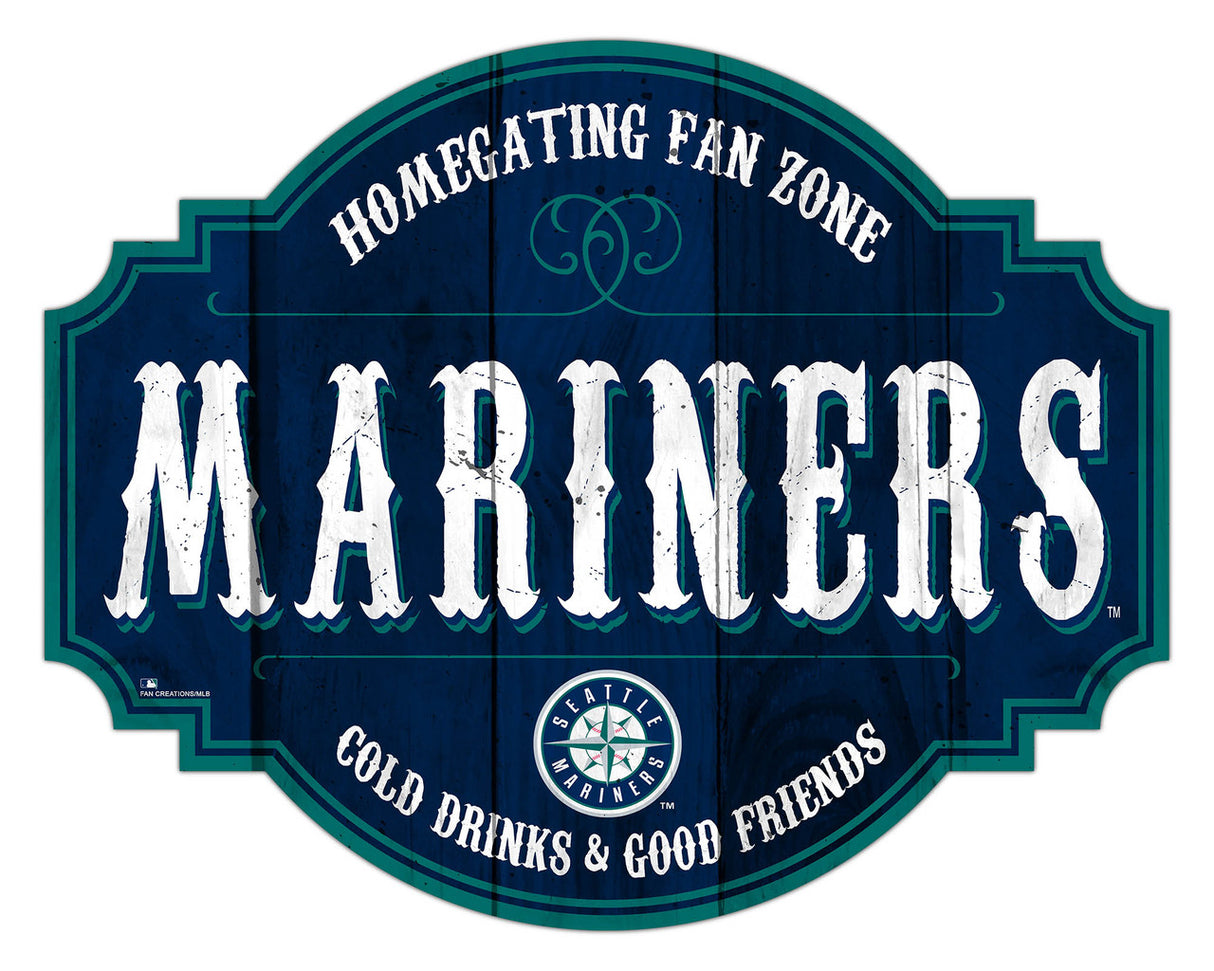 Fan Creations Seattle Mariners 12 Inch Homegating Tavern Wood Sign Fan Gear MLB Seattle Mariners