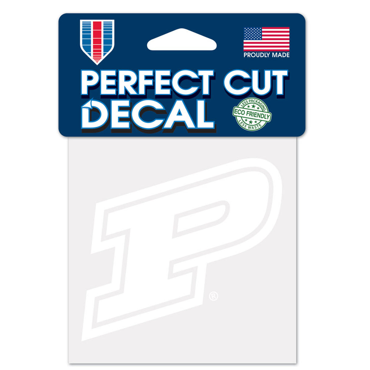 Wincraft Purdue Boilermakers White Perfect Cut Decal 4x4 - Special Order Fan Gear NCAA Purdue Boilermakers
