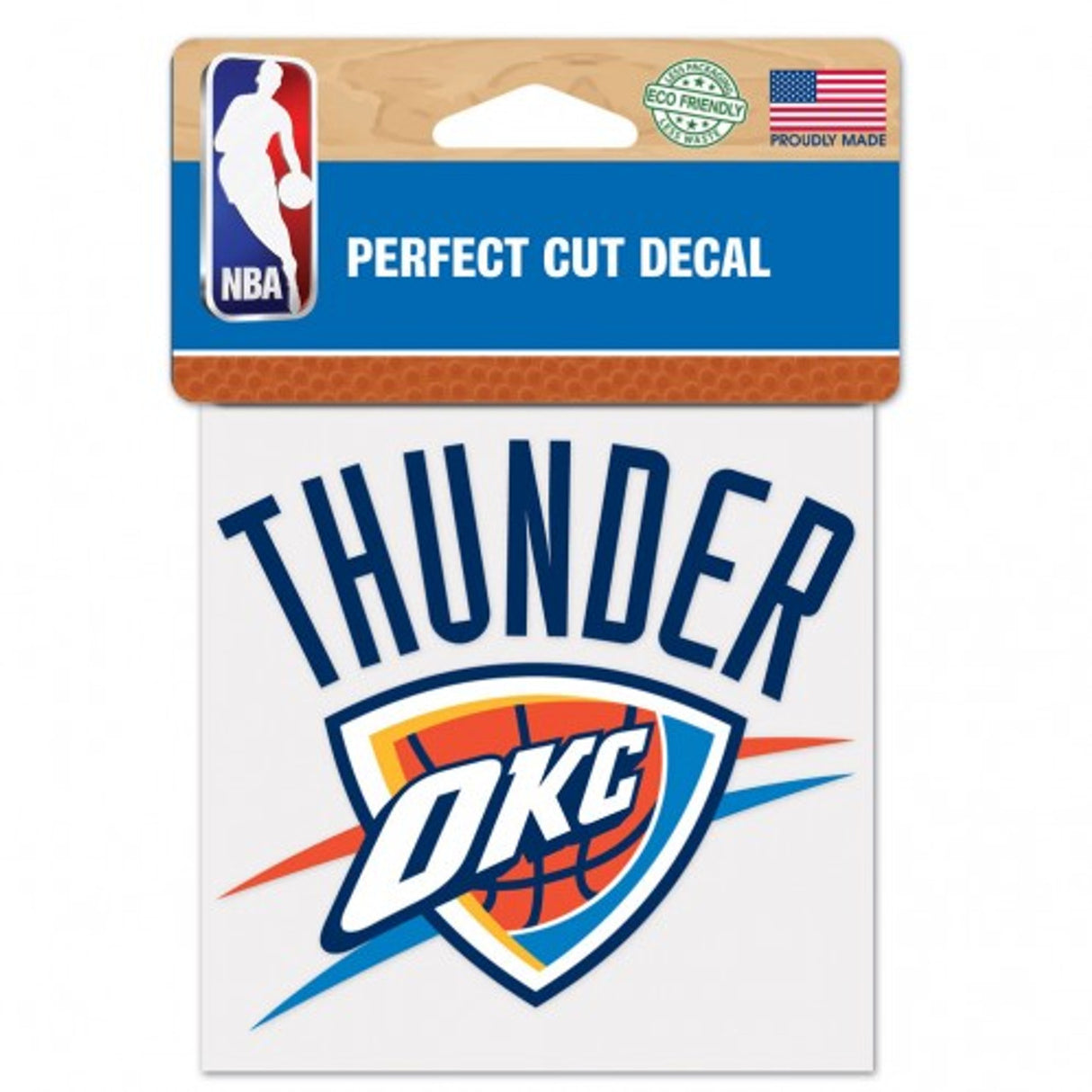 Wincraft Oklahoma City Thunder Color Perfect Cut Decal 4x4 Fan Gear NBA Oklahoma City Thunder