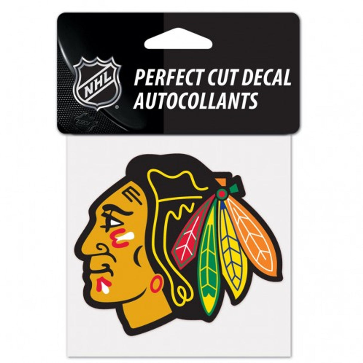 Wincraft Chicago Blackhawks Color Perfect Cut Decal 4x4 Fan Gear NHL Chicago Blackhawks
