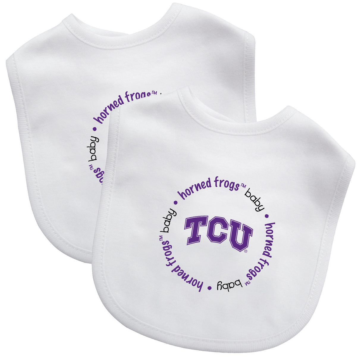Masterpieces Puzzle Company TCU Horned Frogs 2 Pack Baby Bib Fan Gear NFL TCU Horned Frogs
