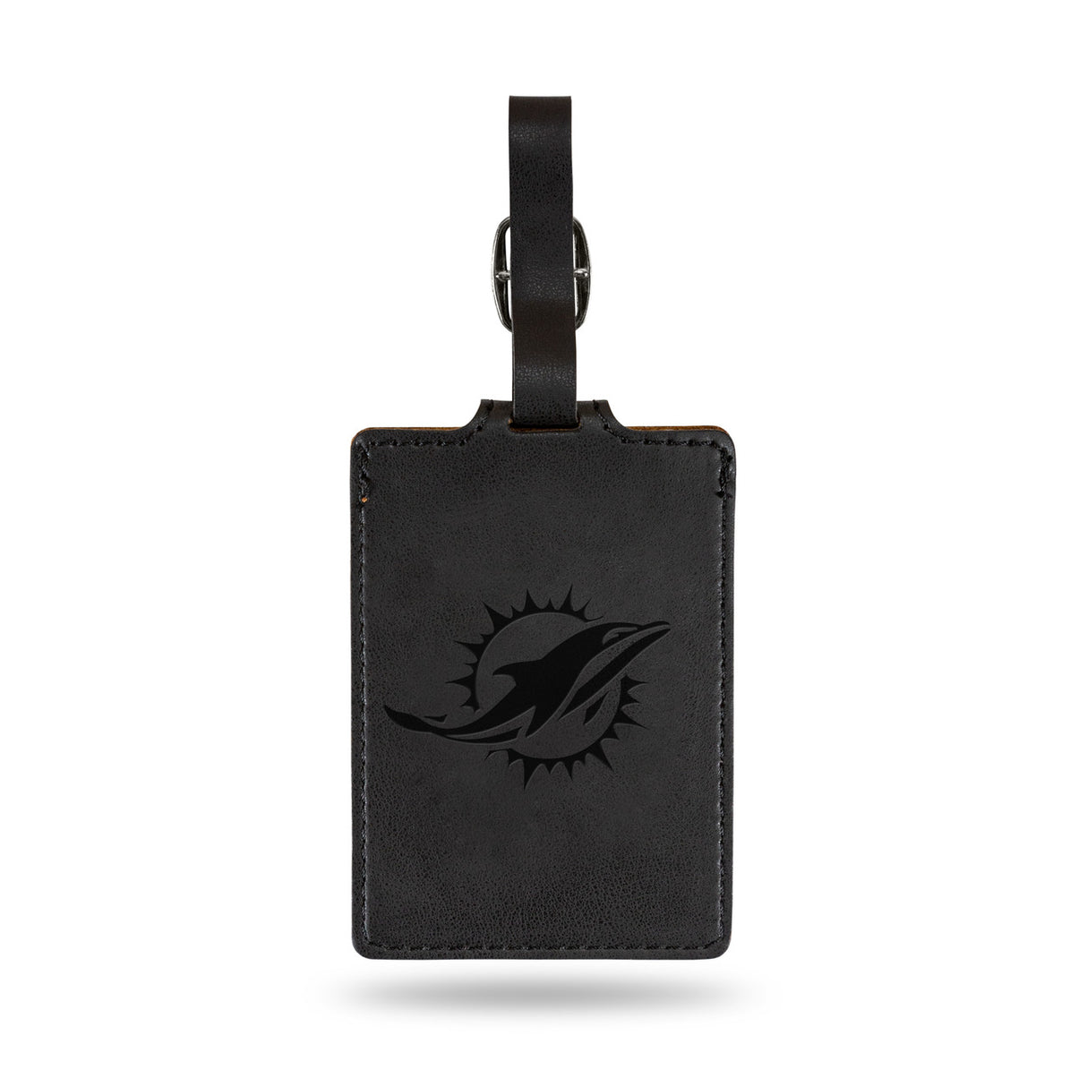 Rico Industries Miami Dolphins Laser Engraved Luggage Tag Fan Gear NFL Miami Dolphins