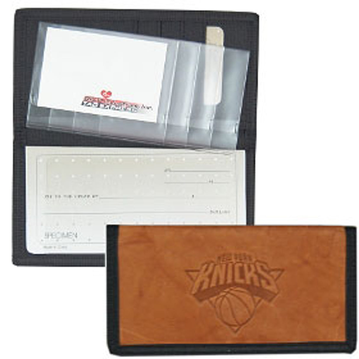 Rico Industries New York Knicks Leather/Nylon Embossed Checkbook Cover Fan Gear NBA New York Knicks