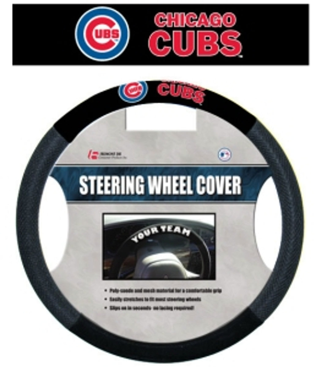 Fremont Die Chicago Cubs Mesh Steering Wheel Cover Fan Gear MLB Chicago Cubs