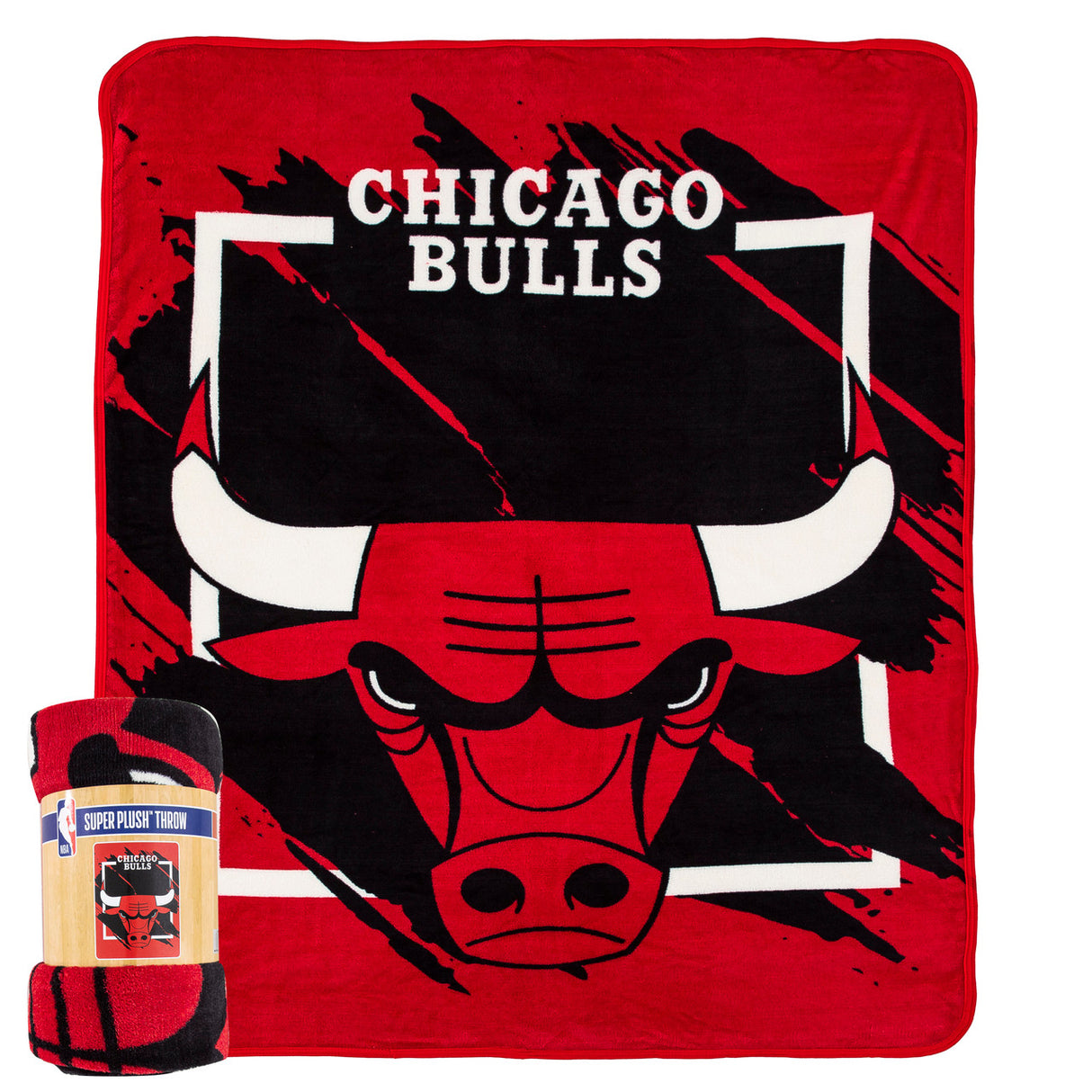 Northwest Company Chicago Bulls Micro Raschel Dimensional Design Blanket 46x60 Fan Gear NBA Chicago Bulls