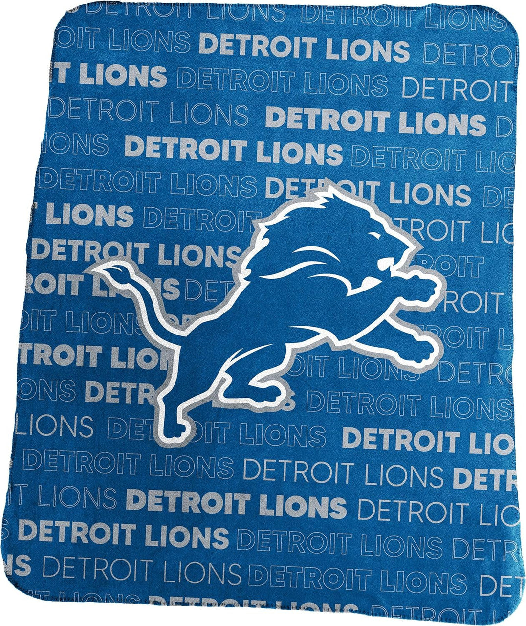 Logo Brands Detroit Lions Classic Fleece Blanket 50x60 Fan Gear NFL Detroit Lions