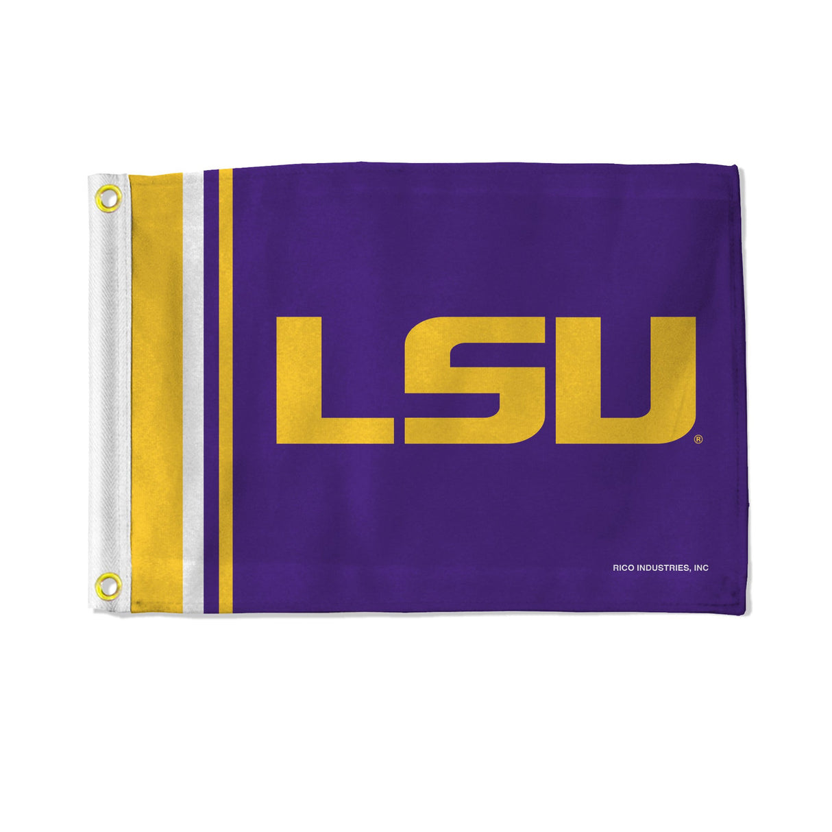 Rico Industries LSU Tigers Striped Utility Flag 12x17 Fan Gear NCAA LSU Tigers