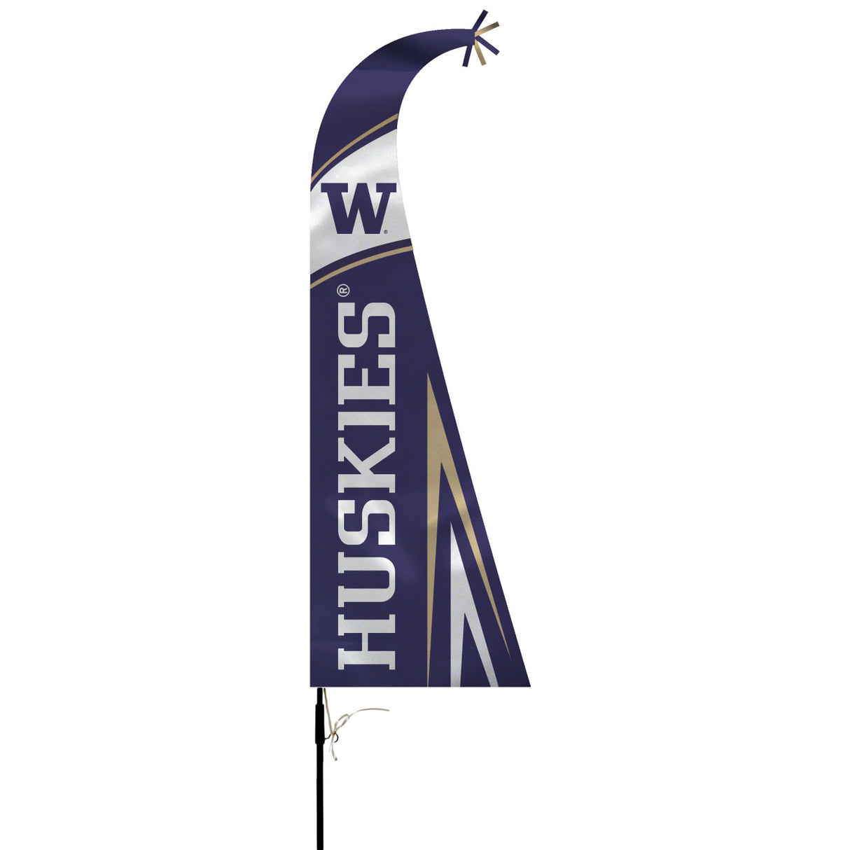 Fremont Die Washington Huskies Premium Feather Style Flag Fan Gear NCAA Washington Huskies
