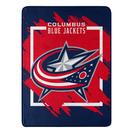 Northwest Company Columbus Blue Jackets Micro Raschel Dimensional Design Blanket 46x60 - Special Order Fan Gear NHL Columbus Blue Jackets