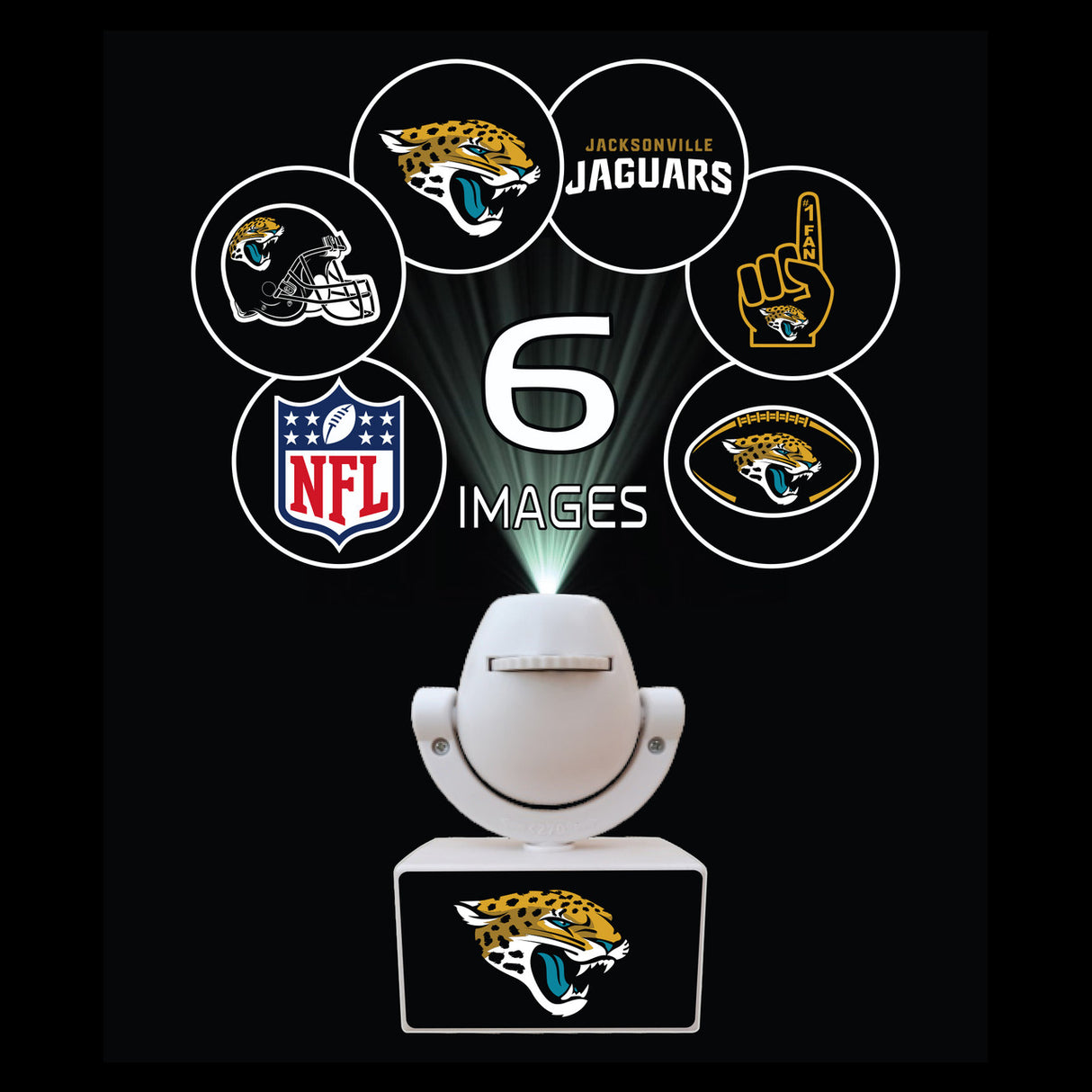 Sporticulture Jacksonville Jaguars Mini Spotlight Projector Fan Gear NFL Jacksonville Jaguars