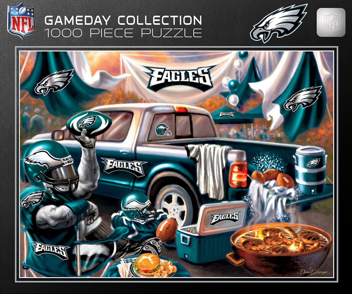 Masterpieces Puzzle Company Philadelphia Eagles Gameday Design 1000 Piece Puzzle Fan Gear NFL Philadelphia Eagles