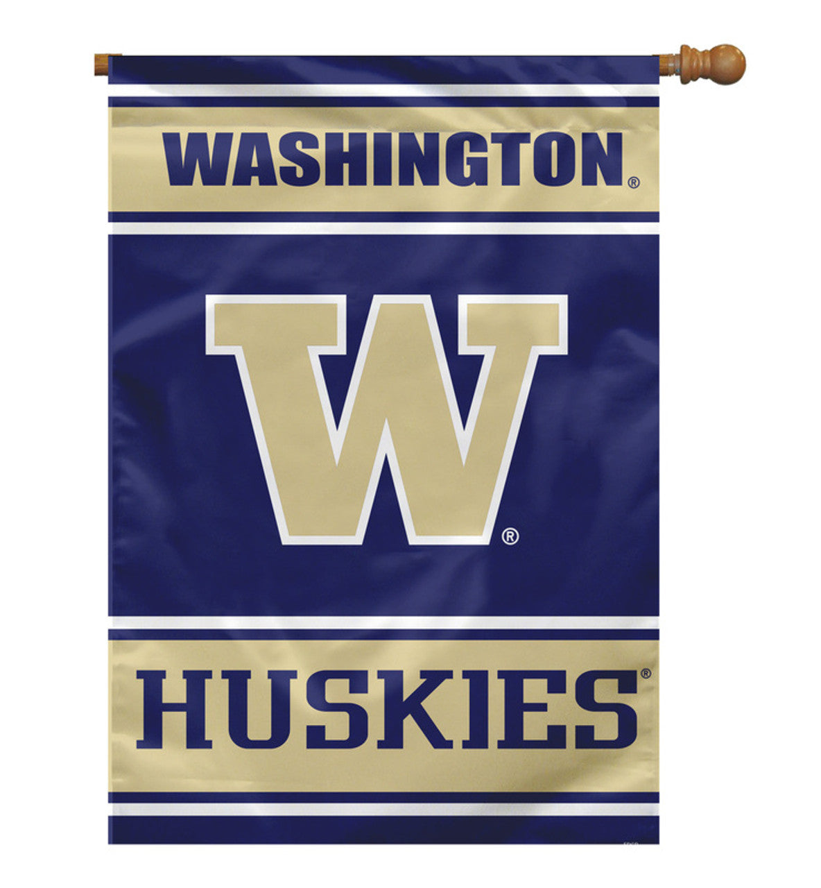 Fremont Die Washington Huskies 2 Sided House Flag Style Banner 28x40 Fan Gear NCAA Washington Huskies
