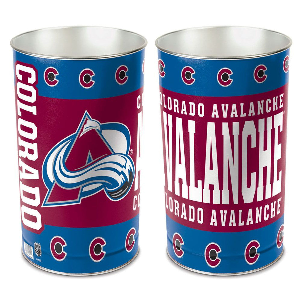 Wincraft Colorado Avalanche 15 Inch Wastebasket - Special Order Fan Gear NHL Colorado Avalanche