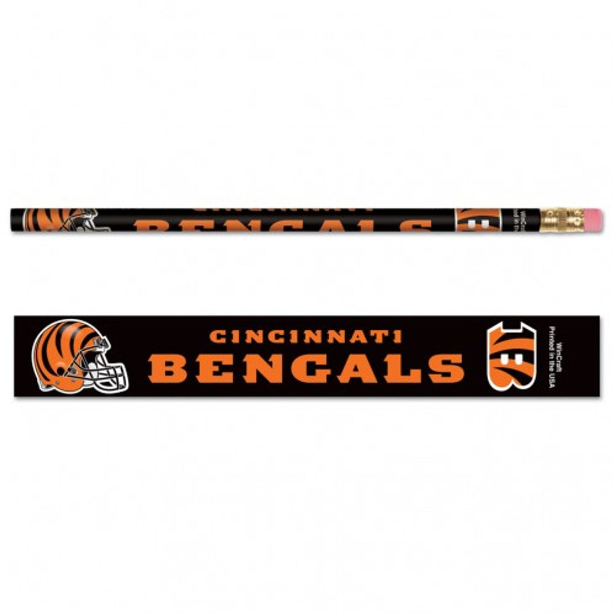 Wincraft Cincinnati Bengals 6 Pack Pencil Fan Gear NFL Cincinnati Bengals