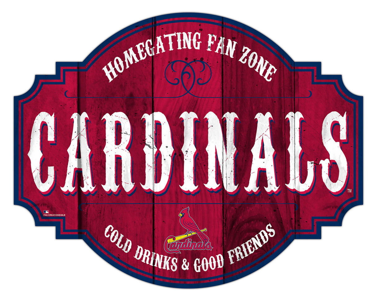 Fan Creations St. Louis Cardinals 12 Inch Homegating Tavern Wood Sign Fan Gear MLB St. Louis Cardinals