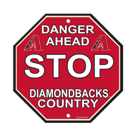 Fremont Die Arizona Diamondbacks Plastic Stop Style Sign 12x12 Fan Gear MLB Arizona Diamondbacks