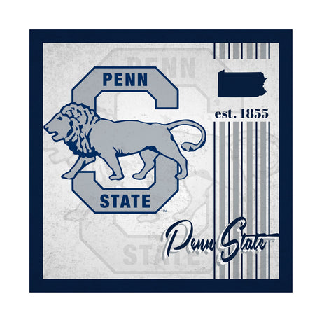 Fan Creations Penn State Nittany Lions Album Design Wood Sign 10x10 Fan Gear NCAA Penn State Nittany Lions