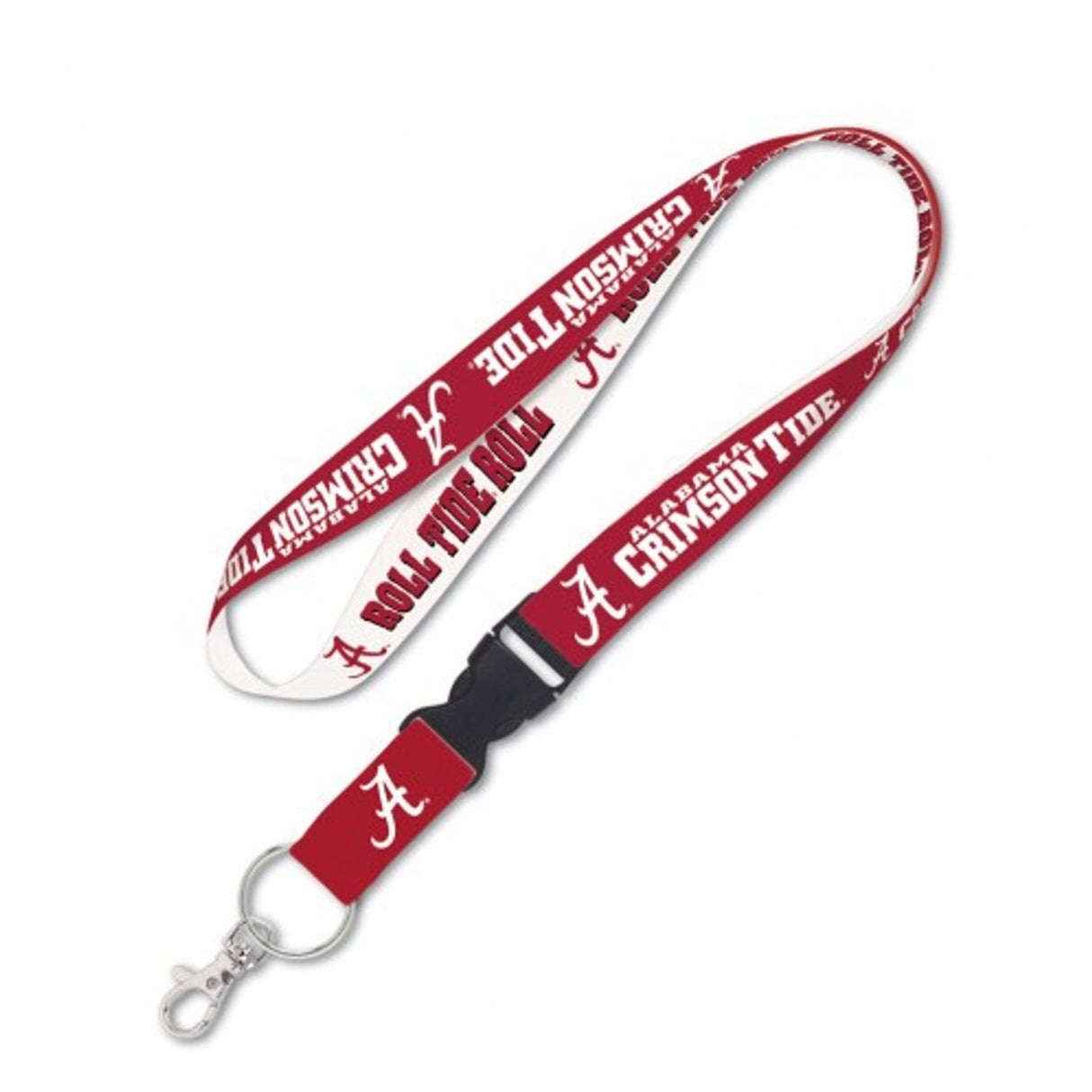 Wincraft Alabama Crimson Tide Lanyard with Detachable Buckle Fan Gear NCAA Alabama Crimson Tide