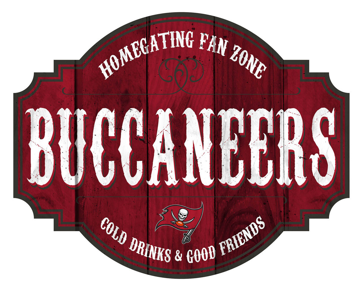 Fan Creations Tampa Bay Buccaneers 12 Inch Homegating Tavern Wood Sign Fan Gear NFL Tampa Bay Buccaneers