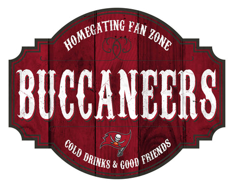 Fan Creations Tampa Bay Buccaneers 12 Inch Homegating Tavern Wood Sign Fan Gear NFL Tampa Bay Buccaneers