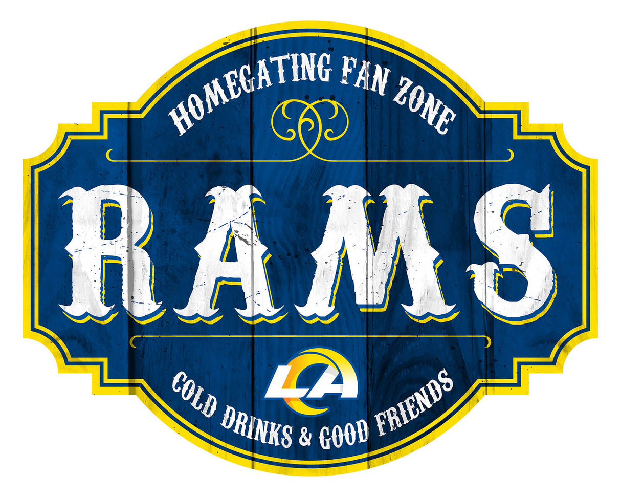 Fan Creations Los Angeles Rams 12 Inch Homegating Tavern Wood Sign Fan Gear NFL Los Angeles Rams