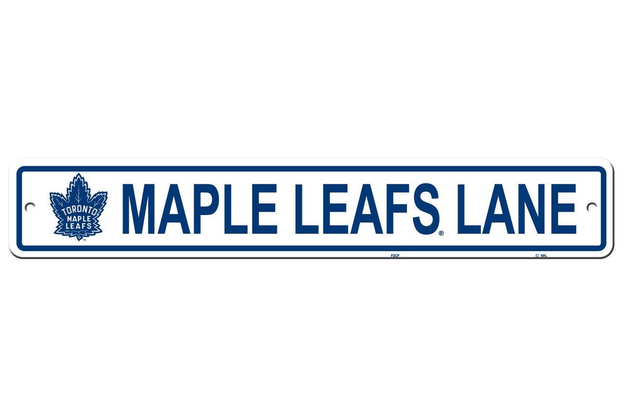 Fremont Die Toronto Maple Leafs Plastic Street Style Sign 4x24 Fan Gear NHL Toronto Maple Leafs