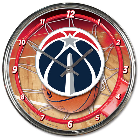 Wincraft Washington Wizards Chrome Round Wall Clock Fan Gear NBA Washington Wizards