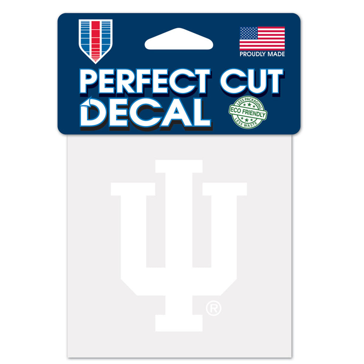 Wincraft Indiana Hoosiers White Perfect Cut Decal 4x4 Fan Gear NCAA Indiana Hoosiers