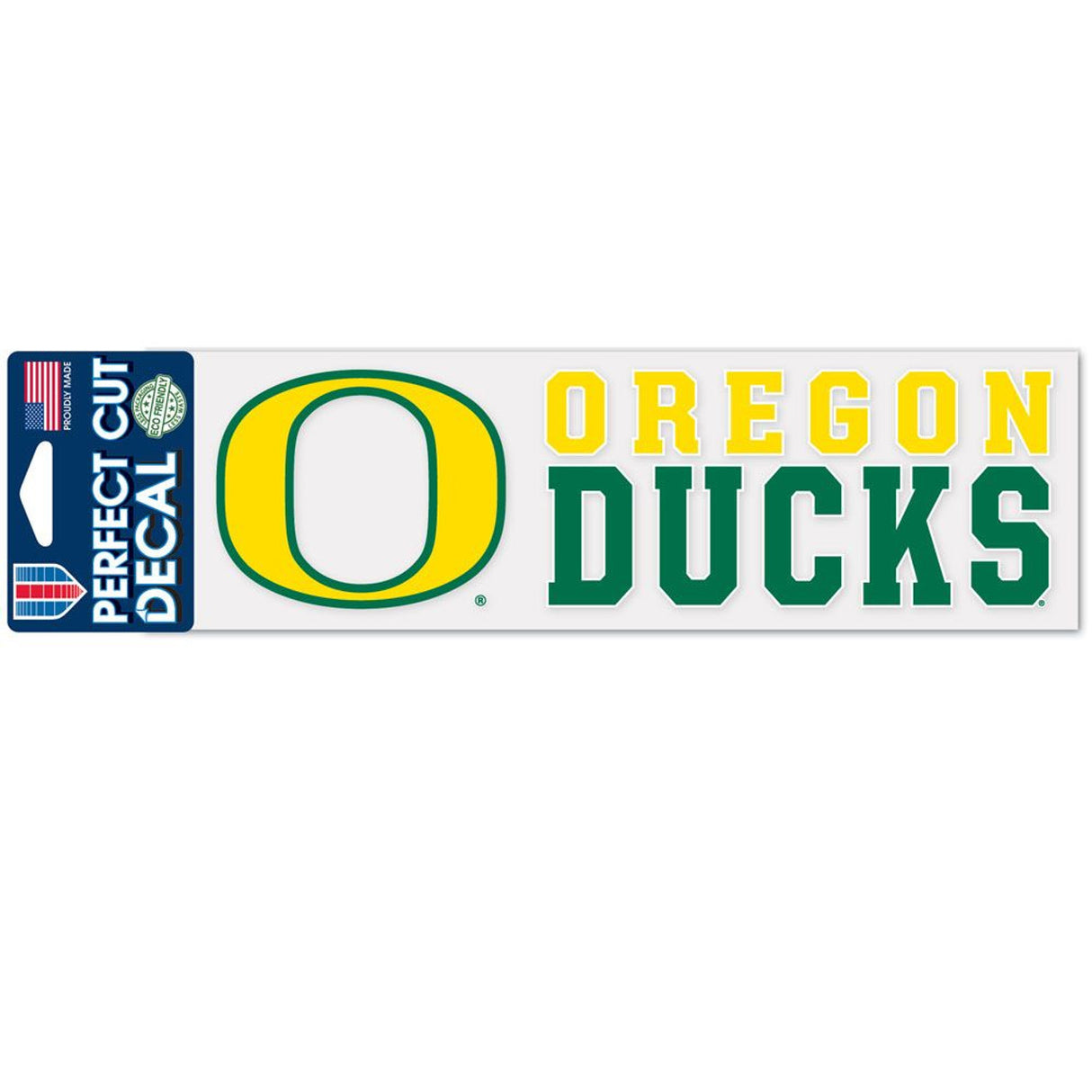 Wincraft Oregon Ducks Color Perfect Cut Decal 3x10 Fan Gear NCAA Oregon Ducks