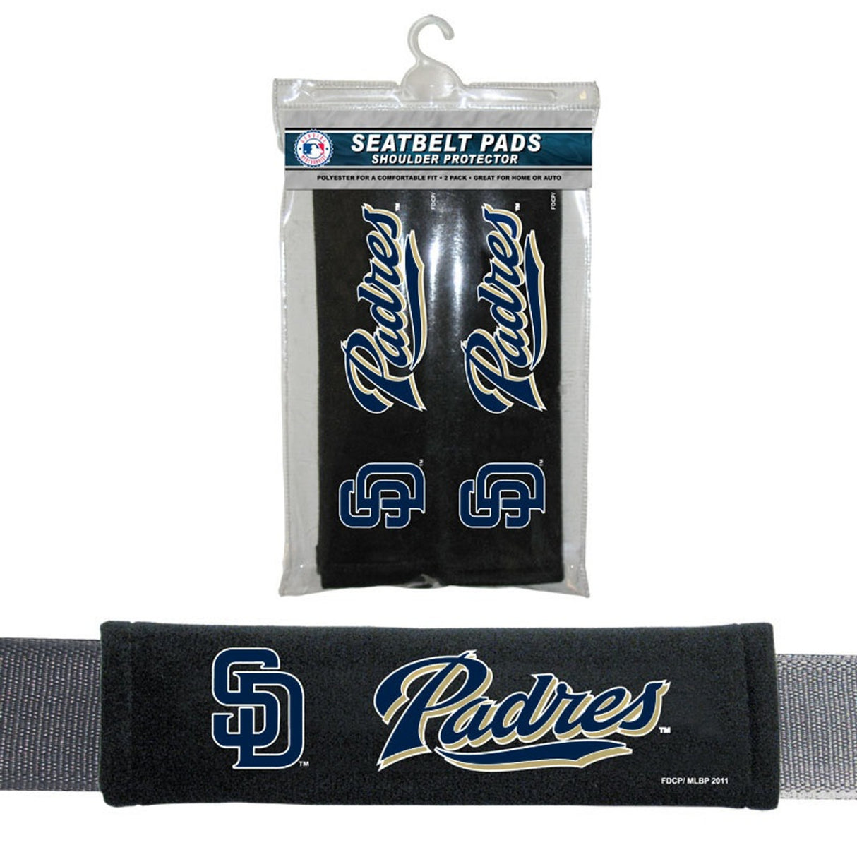 Fremont Die San Diego Padres Seat Belt Pads Fan Gear MLB San Diego Padres