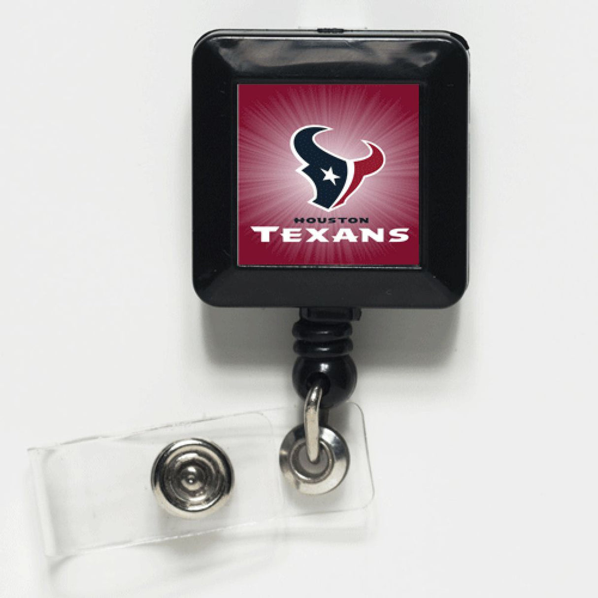Wincraft Houston Texans Retractable Square Badge Holder Fan Gear NFL Houston Texans