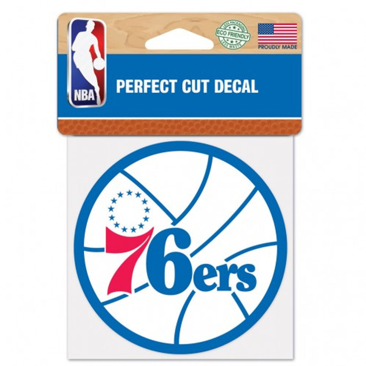 Wincraft Philadelphia 76ers Color Perfect Cut Decal 4x4 Fan Gear NBA Philadelphia 76ers