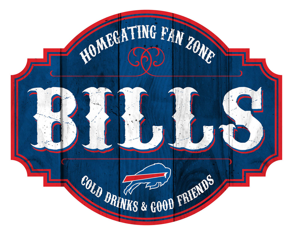 Fan Creations Buffalo Bills 12 Inch Homegating Tavern Wood Sign Fan Gear NFL Buffalo Bills